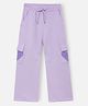 Nap Chief Pure Cotton Knit Pixel Heart Printed Cargo Trousers - Lavender