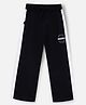 Nap Chief Cotton Blend Knit Side Taped & Originals Text Printed Trousers - Black