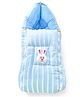 VOIDROP Cotton Wrinkly Strip Baby Carry Bed for New Born Babies & Infants 0-6 Months 2 in 1 Sleeping Bag (Blue)
