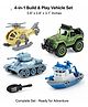 ADKD Building Toy Set  DIY Assemble Tank, Helicopter, Jeep & Ship with Screwdriver - Construction Toy for Kids (Color and Design May Vary)