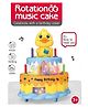 ADKD Rotating Music Birthday Cake Toy with Lights, Music, Candles & Duck Topper  Bump & Go Carousel Toy for Kids (Color and Design May Vary)