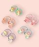 KIDLINGSS Set Of 5 Cat & Teddy Bear Applique Detailed Hair Ties - Multi Colour