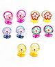 KIDLINGSS Set Of 5 Floral Applique Detailed Rubber Bands - Multi Colour