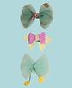 KIDLINGSS Set Of 3 Bows Applique Detailed Hair Clips - Light Green