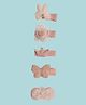 KIDLINGSS Set Of 5 Bow & Knot Applique Hair Clips - Light Pink