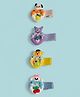 KIDLINGSS Set Of 4 Cartoon Applique Detailed Alligator Hair Clips - Multi Colour