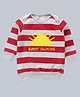Kadam Baby Cotton Knit Full Sleeves Keep Shining Text Printed Light Winter Sweatshirt - Red
