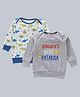 Kadam Baby Cotton Diwali Theme Pack Of 2 Full Sleeves Daddys Little Patakha Text Printed Light Winter Sweatshirts - Multi Colour & Grey