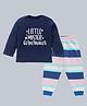 Kadam Baby Cotton Knit Diwali Theme Full Sleeves Little Mister Firecracker Text Printed Tee & Joggers Set - Black & Multi Colour