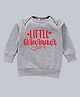 Kadam Baby Cotton Knit Diwali Theme Full Sleeves Little Firecracker Text Printed Light Winter Sweatshirt - Grey