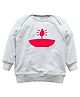 Kadam Baby Cotton Knit Diwali Theme Full Sleeves Diya Printed Light Winter Sweatshirt - Grey