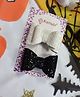 Kamule Halloween Theme Set Of 2 Glittered Bow Applique Detailed Hair Clips - White & Black