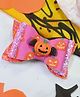 Kamule Halloween Theme Bow & Spooky Pumpkin Applique & Glittered Detailed  Hair Clip - Orange & Pink