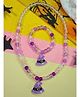 Kamule Halloween Theme Beads & Witch Hat Charm Detailed Jewellery Set - Purple