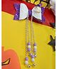 Kamule Halloween Theme Spooky Ghost & Bow Applique Detailed Beads Embellished Hair Clip - Lavender