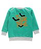 Kadam Baby Halloween Theme Cotton Knit Full Sleeves Trick Or Treat Text Printed Sweatshirt - Green