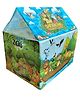 Domenico Premium Jungle Adventure Theme Foldable Hut Size Tent House (L95 x B170x H106 cm)| Indoor & Outdoor Play Tent For 3 Years+ Kids| Water Proof Portable Playhouse for Kids | Birthday Gift