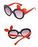 KIDSUN 100% UV Protection Bow Applique Detailed Butterfly Sunglasses - Black