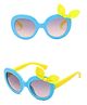KIDSUN 100% UV Protection Bow Applique Detailed Butterfly Sunglasses - Sky Blue