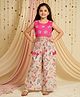 Ministitch Cotton Woven Sleeveless Floral Embroidered Mirror Work Detailed Top With Pant Set - Cream