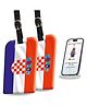 tag8 Croatia Flag Smart Luggage tag |Trendy Luggage tag ID Identification | Suitcase Tag | Fashionable Digital Name tag | Airline Compliant, SITA World Tracer Code Enabled | Gift idea, [Pack 2]