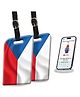 tag8 Czech Republic Flag Smart Luggage tag |Trendy Luggage tag ID Identification | Suitcase Tag | Fashionable Digital Name tag | Airline Compliant, SITA World Tracer Code Enabled | Gift idea, [Pack 2]