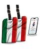 tag8 Hungary Flag Smart Luggage tag |Trendy Luggage tag ID Identification | Suitcase Tag | Fashionable Digital Name tag | Airline Compliant, SITA World Tracer Code Enabled | Gift idea, [Pack 2]