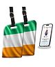 tag8 Ireland Flag Smart Luggage tag |Trendy Luggage tag ID Identification | Suitcase Tag | Fashionable Digital Name tag | Airline Compliant, SITA World Tracer Code Enabled | Gift idea, [Pack 2]