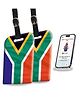 tag8 South Africa Flag Smart Luggage tag |Trendy Luggage tag ID Identification | Suitcase Tag | Fashionable Digital Name tag | Airline Compliant, SITA World Tracer Code Enabled | Gift idea, [Pack 2]