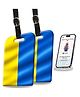 tag8 Ukraine Flag Smart Luggage tag |Trendy Luggage tag ID Identification | Suitcase Tag | Fashionable Digital Name tag | Airline Compliant, SITA World Tracer Code Enabled | Gift idea, [Pack 2]