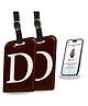 tag8 Smart Luggage Tag ID with name initial D| Bag Tag with Global Loss Recovery Service | Airline compliant | SITA World Tracer Code Enabled | Smart alternative to Name tags | Gift idea, [Pack 2]