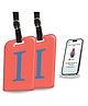 tag8 Smart Luggage Tag ID with name initial I| Bag Tag with Global Loss Recovery Service | Airline compliant | SITA World Tracer Code Enabled | Smart alternative to Name tags | Gift idea, [Pack 2]