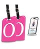 tag8 Smart Luggage Tag ID with name initial O| Bag Tag with Global Loss Recovery Service | Airline compliant | SITA World Tracer Code Enabled | Smart alternative to Name tags | Gift idea, [Pack 2]