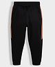 Orange Sugar 100% Cotton Knit Side Taped Joggers - Black
