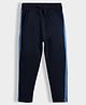 Orange Sugar 100% Cotton Knit Side Taped Joggers - Blue