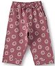 JusCubs Cotton Knit Floral Printed Pajamas - Mauve