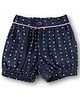 JusCubs Cotton Woven Floral Printed Shorts - Navy Blue