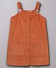 PURPLE UNITED KIDS Corduroy Woven Sleeveless Ribbed Pinafore Dress - Brown