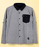 PURPLE UNITED KIDS Flannel Woven Full Sleeves Checked Shirt - Black & Multi Colour