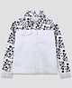 PURPLE UNITED KIDS Denim Woven Full Sleeves Floral Printed Jacket - White