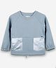 PURPLE UNITED KIDS Fleece Woven Full Sleeves Solid Light Winter Sweatshirt - Grey