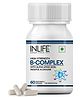 INLIFE B Complex Supplements B1, B2, B3, B5, B6, Biotin, with Vitamin B12, Folic Acid, Alpha Lipoic Acid, Inositol & Choline | For Energy & Metabolism | For Men Women - 60 Vegetarian Capsules