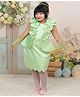 Li & Li Couture Satin Woven Sleeveless Floral Applique Detailed Pearls Embellished Dress With Back Trail - Pastel Green