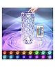 ARCADE TOYS Crystal Diamond, 16 Color Changing Rose Crystal Diamond Table,USB Rechargeable Touch Bedside Night Light with Remote Control, for Bedroom Living Room Party Dinner Decor - MULTICOLOUR