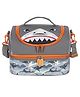 ARCADE TOYS Shark Theme Double Decker Cooler Insulated Lunch Bag for Boys&Girls&Men&Women with Adjustable Strap Lunch Bag for School CAPACITY (9L) - PACK OF1- GREY