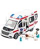 Lumo Brilliant Toys Metal Ambulance Van Toy for Kids, Friction Powered Vehicle With Lights & Sound, Kids Emergency Van City Service Push & Go Vehicles Toy - Multicolor