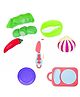 Lumo Brilliant Toys Cut N Fun Vegetable Frenzy Toy Set For Kids, Fun Educational Pretend Play Kitchen Food Toys for Kids 8 Pieces - Multicolor