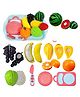 Lumo Brilliant Toys Cut N Fun Fruit Frenzy Toy Set For Kids, Fun Educational Pretend Play Kitchen Food Toys for Kids 7 Pieces - Multicolor