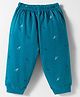 Tango Fleece Knit Full Length Fleece Pant With Aeroplane Print - Teal Blue