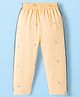 Tango Single Jersey Knit Full Length Lounge Pant With Aeroplane Print - Yellow